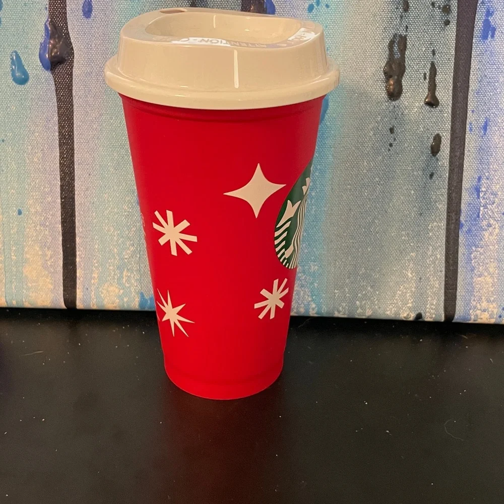 Starbucks Red Holiday Tumbler with White Lid